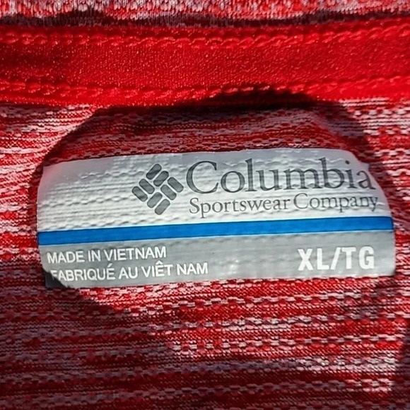 Columbia Red & White Tee Shirt XL - Picture 14 of 14